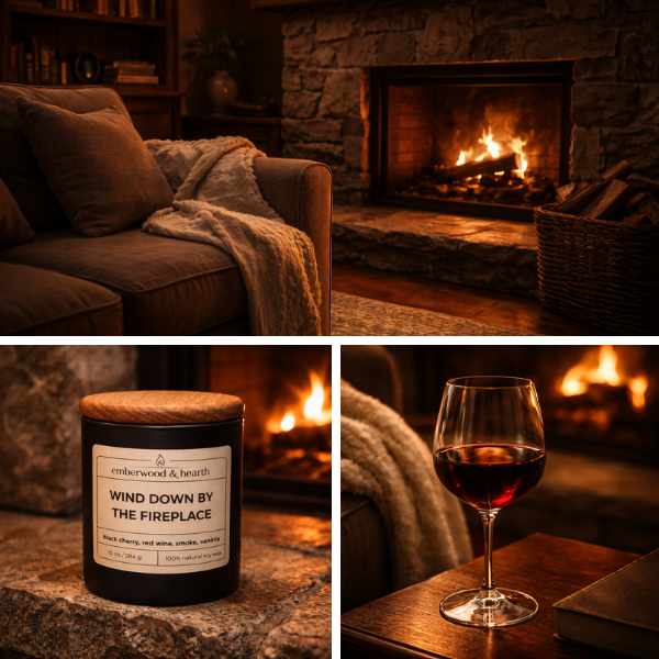 Wind Down by the Fireplace